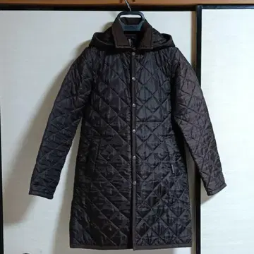 라벤햄 LAVENHAM 퀼팅 코트 36 브라운 계열 후드 탈부착 가능