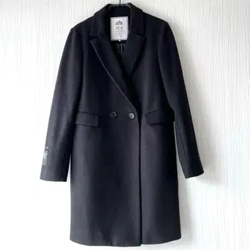 슬로브 이에나 캐시미어 혼방 더블 체스터 코트 38 블랙