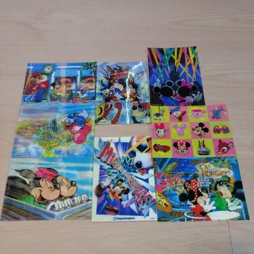 도쿄 디즈니랜드 엽서 8장 세트 1990년대 골동품