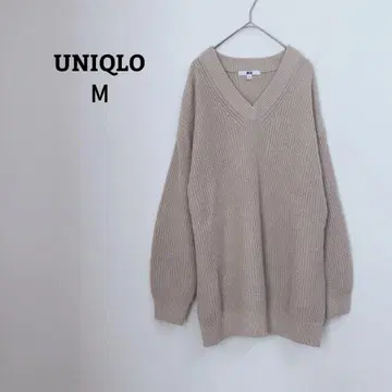 유니클로 니트 스웨터 V넥 오버 사이즈 루즈핏 오피카지 M