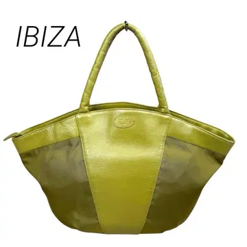 IBIZA 이비자 바이컬러 토트백 가죽 나일론