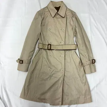 MCM 기장 93 스텐카라 코트 안감 올 패턴 벨트 포함 베이지 롱 기장