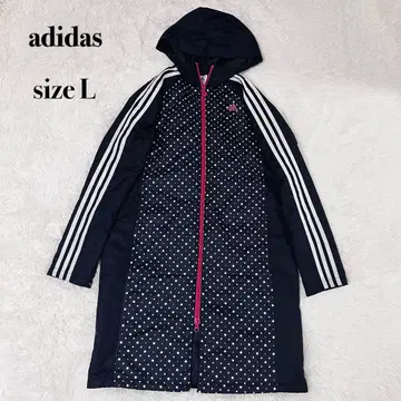 새상품급 adidas 아디다스 도트 후드 부착 벤치 코트 L
