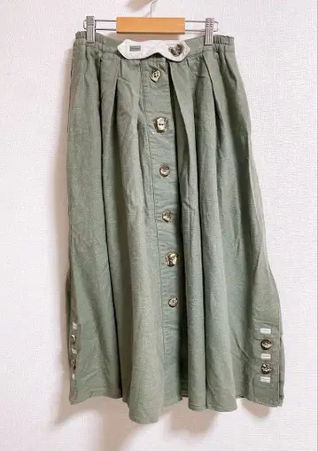구제 의류 vintage 티롤리안 스커트 그린 롱 스커트