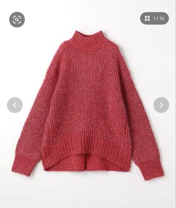 유나이티드 애로우즈 멜란지 라메 아제 하이넥 니트