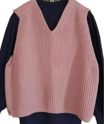 뷰티 앤 유스 유나이티드 애로우즈 니트 베스트 핑크