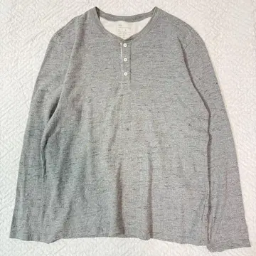 GAP 갭 헨리넥 긴팔 상의 그레이 남성용 L 사이즈