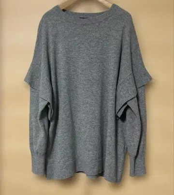 스픽 앤 스팬 울 캐시미어 플레어 슬리브 풀오버 니트