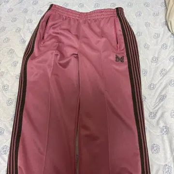 스트라이프 디자인 핑크 팬츠