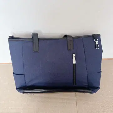 미사용 네이비 캔버스 비즈니스 백