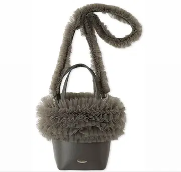 릴리 브라운 튤 절개 3WAY 토트