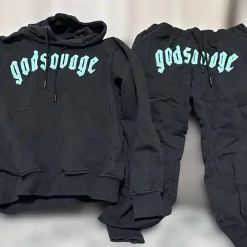 godsavage 블랙 맨투맨 세트 M