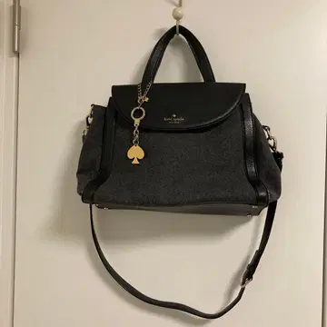 kate spade 그레이 블랙 숄더백 소가죽 울