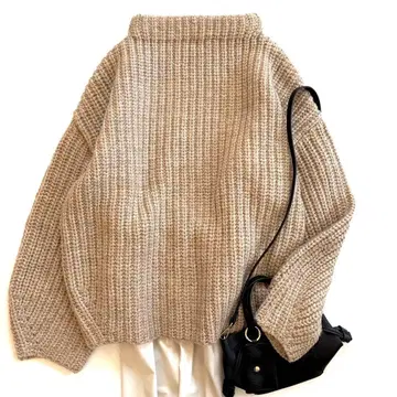 새상품급 TODAYFUL 투데이풀 오버 사이즈 브라 니트 베이지