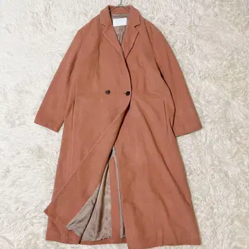 보르지 투모로우랜드 체스터 코트 맥시 길이 36 살몬 핑크