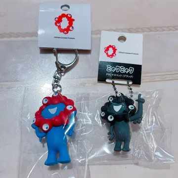 오사카 간사이 만박 미야쿠미야쿠 입체 PVC 키링 블랙 노멀 세트