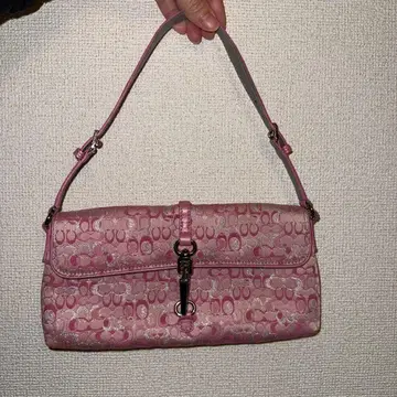 CB 핑크 로고 숄더백