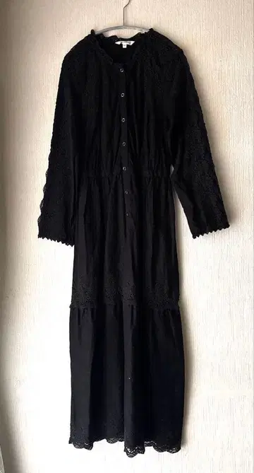 마우지 롱 원피스 레이스 긴팔