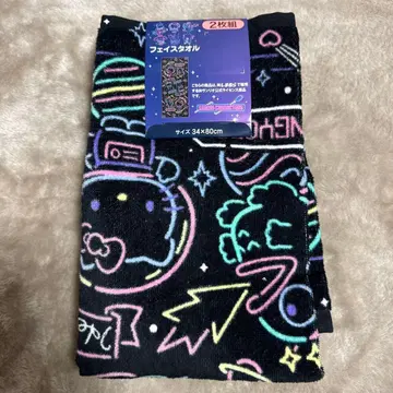 산리오 페이스 타월 2장 세트