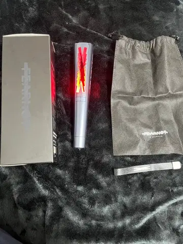 실버 응원봉 빨간색 라이트 수납 봉투 포함