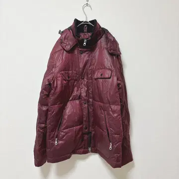 [ M ] 다운 자켓/가을/겨울 방한 드로스트 하이넥 후드 부착 캐주얼