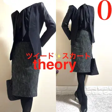 새상품급! 띠어리 theory 스트레치 트위드 타이트 스커트 블랙 0 S