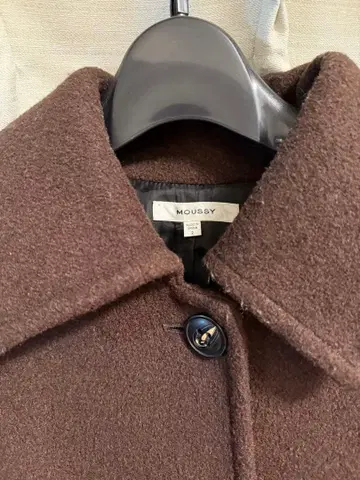 MOUSSY 브라운 롱 코트