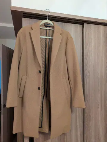 ZARA 베이지 체스터 코트 USA S