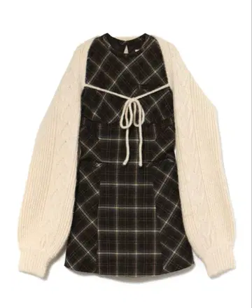 당일 발송 Mimi check set mini dress andmary