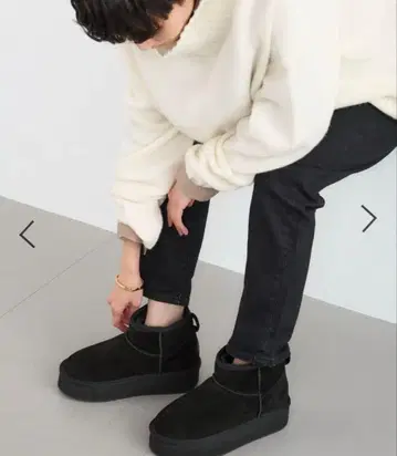 블랙 어그 부츠 통굽