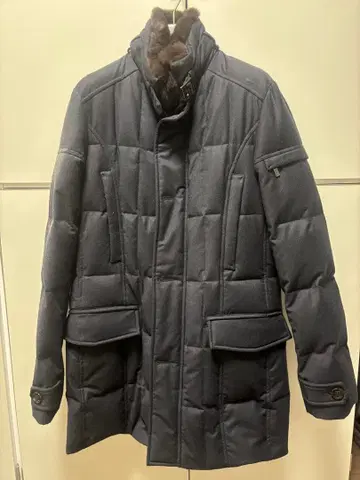 Moorer 네이비 다운 자켓