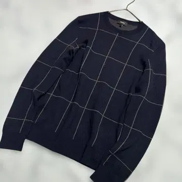 새상품급 Theory 울 니트 풀오버 스웨터 네이비 S