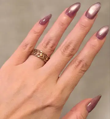 아쉬페프랑스 골드 컬러 마름모 시스루 반지 중간 사이즈 12호