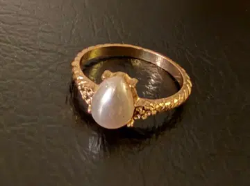 아쉬페프랑스 앤티크 펄풍 골드톤 반지 10호