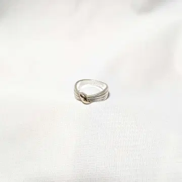 [ vintage/SILVER ] 90s~투톤 컬러 스파이럴 노트 반지