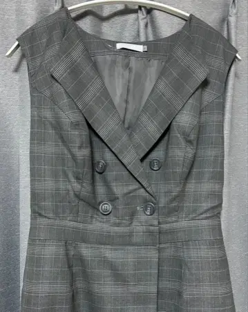 overE 트렌치풍 베스트 원피스 96 그레이 체크