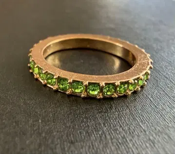 아쉬페 프랑스 그린스톤 이터니티 반지 14호