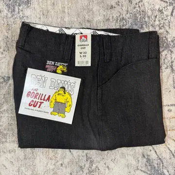 [인기] 벤데이비스 고릴라컷 블랙 데님 W32 L30 와이드