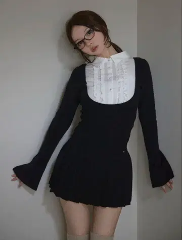 andmary Lotta frill mini dress