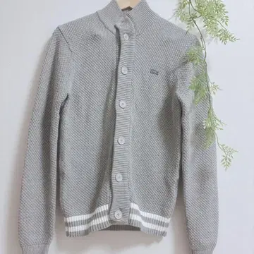 Lacoste 그레이 하이넥 가디건