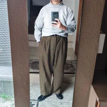 80s 빈티지 래글런 맨투맨 멜란지 그레이