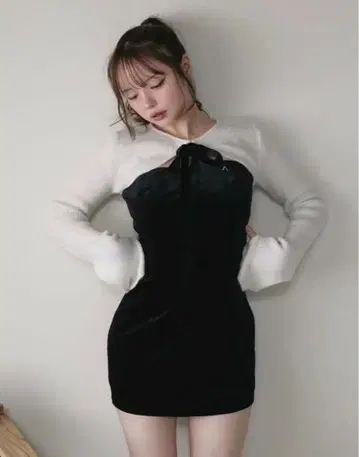 andmary Anita ribbon mini dress