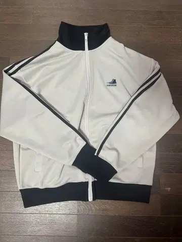 CONVERSE 집업 자켓 L 화이트/블랙