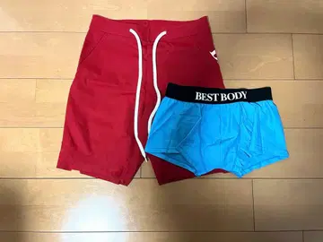 BEST BODY 숏팬츠 세트 레드 블루