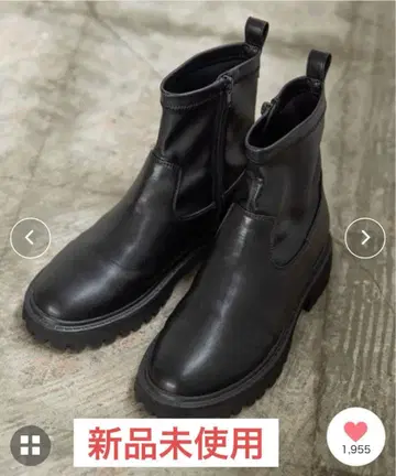 [ LEPSIM ] 라이트 통굽 스트레치 부츠