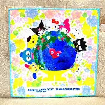 귀여운 GREEN x EXPO 2027 산리오 콜라보 미니 타월