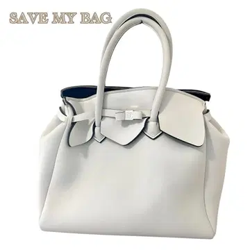 [ SAVEMYBAG ] 세탁 가능한 백 경량 대용량 토트백 화이트