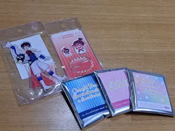 컬러풀 피치 산리오 캐릭터 아크릴 스탠드, 캔 배지, 키링 세트