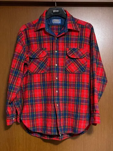 Pendleton 긴팔 체크 무늬 플란넬 셔츠 M