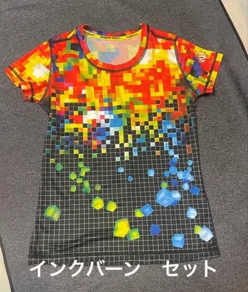 잉크번 픽셀 아트 반팔 T셔츠 여성용 M 사이즈